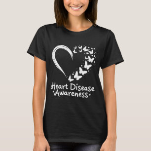 Heart Disease Awareness Butterfly Go Red Women Hea T-Shirt