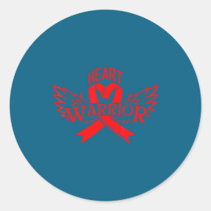 Heart Disease Awareness Classic Round Sticker