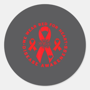 Heart Disease Awareness  Classic Round Sticker