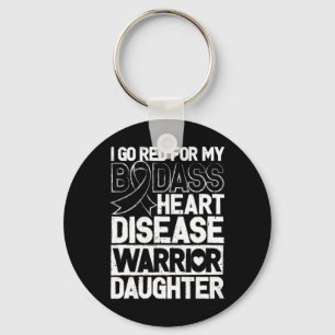 Heart Disease Awareness D Warrior Daughter Go Red  Key Ring