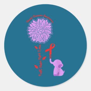 Heart Disease Awareness Faith Hope Fight Love Card Classic Round Sticker