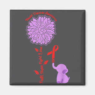 Heart Disease Awareness Faith Hope Fight Love Card Magnet