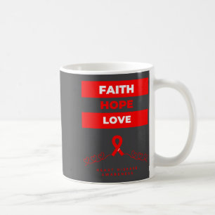 Heart Disease Awareness Faith Hope Love Design  Coffee Mug