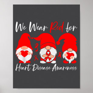 Heart Disease Awareness Gnome Poster