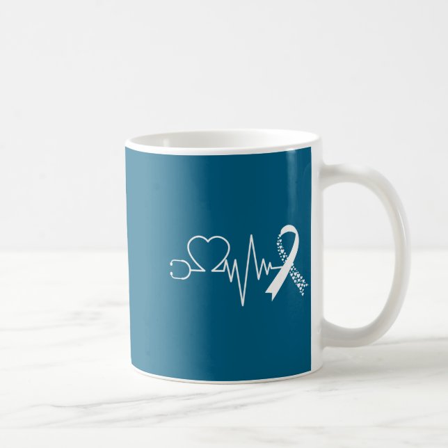 Heart Disease Awareness Go Red In February Health  Coffee Mug (Right)