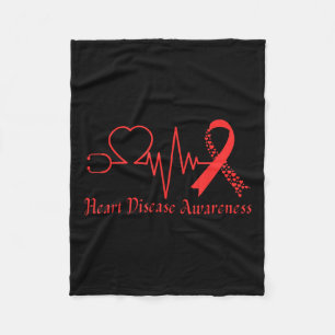 Heart Disease Awareness Go Red In February Health  Fleece Blanket