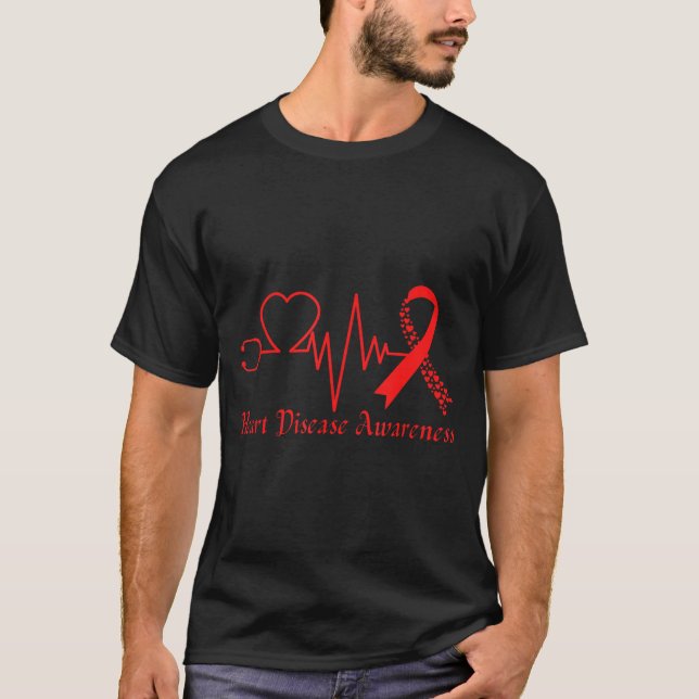 Heart Disease Awareness Go Red In February Health  T-Shirt (Front)