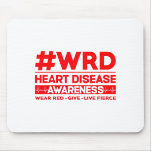 Heart Disease Awareness Hashtag Wear Red Day Mouse Pad