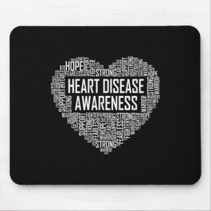 Heart Disease Awareness Heart Gift February Wear R Mouse Pad