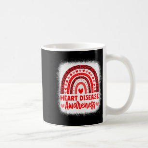 Heart Disease Awareness Heart Month Rainbow Heart Coffee Mug
