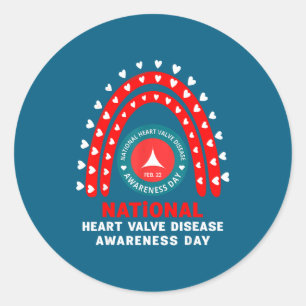 Heart Disease Awareness - Heart Valve Disease Awar Classic Round Sticker