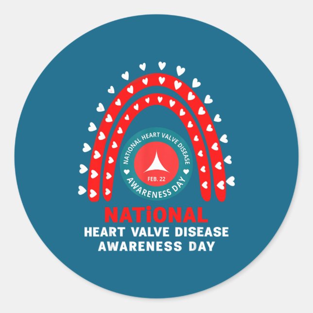 Heart Disease Awareness - Heart Valve Disease Awar Classic Round Sticker (Front)