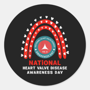 Heart Disease Awareness - Heart Valve Disease Awar Classic Round Sticker