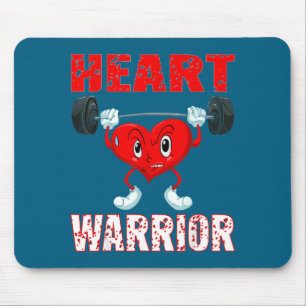Heart Disease Awareness Heart Warrior Wear Red Hea Mouse Pad