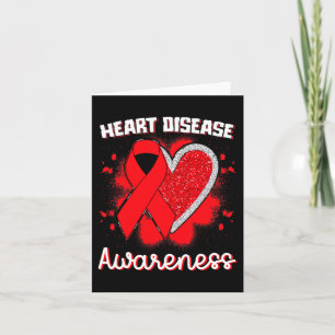 Heart Disease Awareness I Wear Red To Fight Heart Card