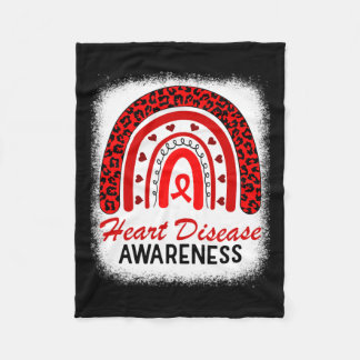 Heart Disease Awareness In February We Go Red  Fleece Blanket