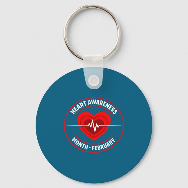 Heart Disease Awareness  Key Ring (Front)