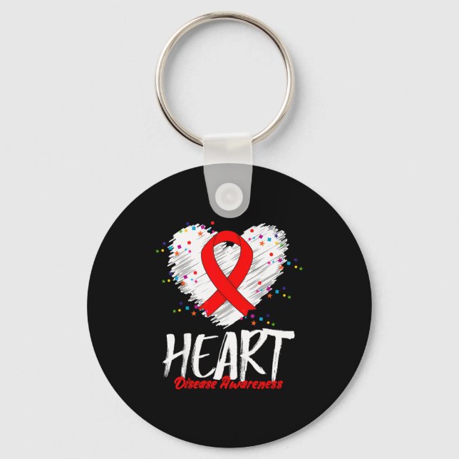 Heart Disease Awareness  Key Ring (Front)