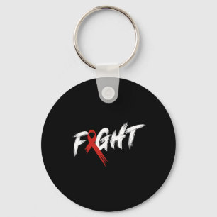 Heart Disease Awareness Month Fight Vintage Heart Key Ring
