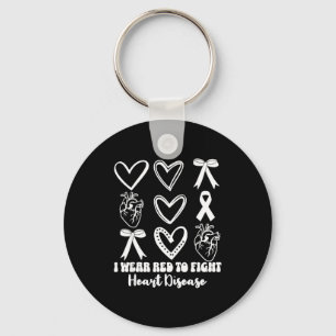 Heart Disease Awareness Month For Women Red Heart Key Ring