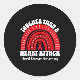 Heart Disease Awareness Month Go Red Women Heart D Classic Round Sticker