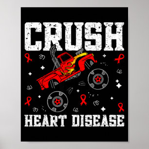 Heart Disease Awareness Month Kids Boys Girls Supp Poster