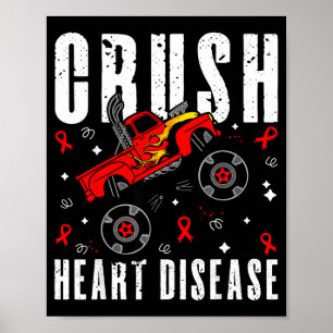 Heart Disease Awareness Month Kids Boys Girls Supp Poster
