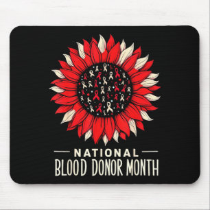 Heart Disease Awareness Month Red Sunflower Mouse Pad