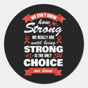 Heart Disease Awareness Month Strong Heart Health Classic Round Sticker