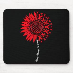 Heart Disease Awareness Month Sunflower For Women Mouse Pad