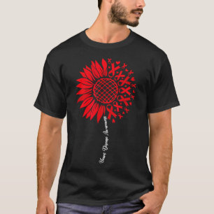Heart Disease Awareness Month Sunflower For Women T-Shirt
