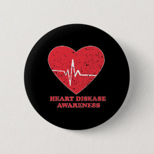 Heart Disease Awareness -national Wear Red Shirt D 6 Cm Round Badge