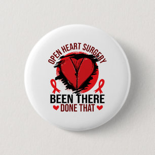 Heart Disease Awareness Open Heart Surgery 6 Cm Round Badge
