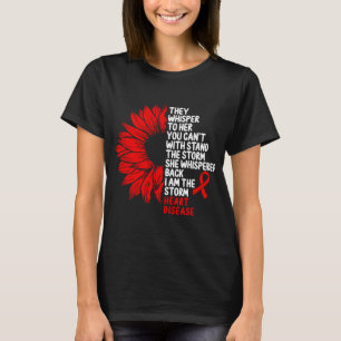 Heart Disease Awareness Purple Ribbon the Storm T-Shirt