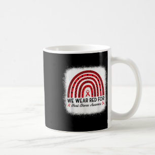 Heart Disease Awareness Rainbow Go Red Heart  Coffee Mug
