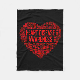 Heart Disease Awareness Red Heart Gift February We Fleece Blanket
