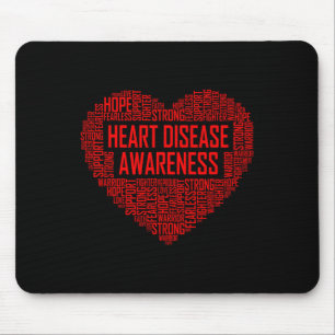 Heart Disease Awareness Red Heart Gift February We Mouse Pad