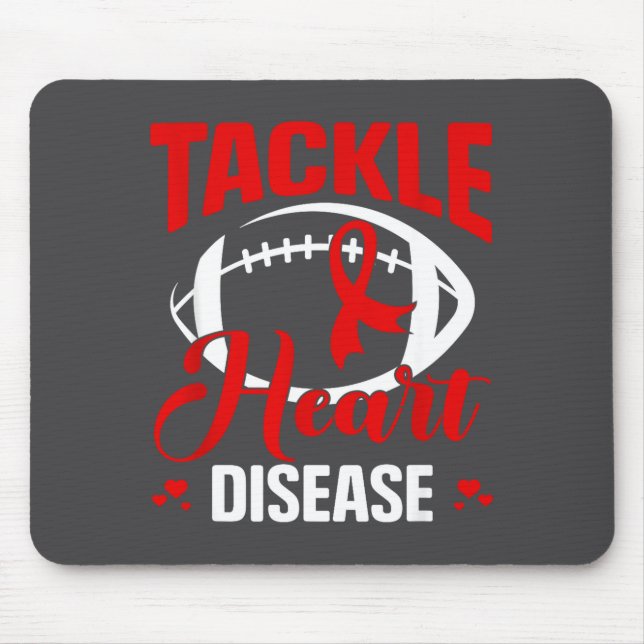 Heart Disease Awareness Red Heart Tackle Heart Dis Mouse Pad (Front)