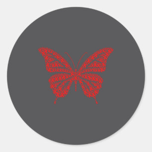 Heart Disease Awareness Red Ribbon & Heart Hea Classic Round Sticker