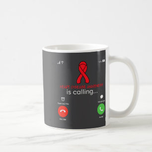 Heart Disease Awareness Red Ribbon Heart Attack Su Coffee Mug
