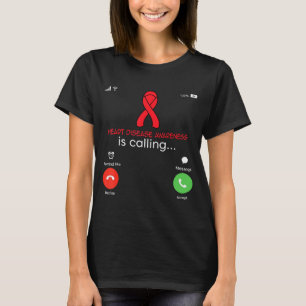 Heart Disease Awareness Red Ribbon Heart Attack Su T-Shirt