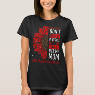 Heart Disease Awareness Ribbon Mom Warrior T-Shirt
