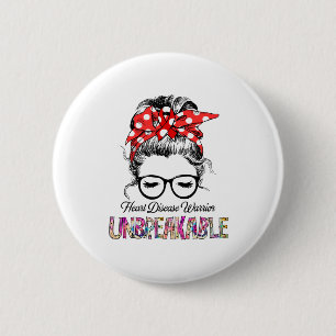 Heart Disease Awareness Ribbon Support Gifts 6 Cm Round Badge