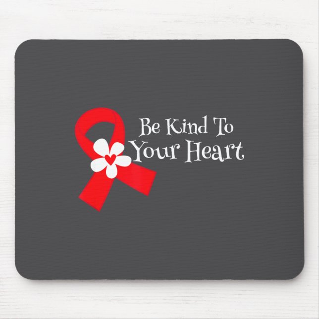 Heart Disease Awareness Shirt Heart Health Month  Mouse Pad (Front)