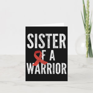 Heart Disease Awareness Sister Of A Warrior Women' Card