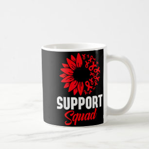 Heart Disease Awareness Support Squad Stroke Blood Coffee Mug
