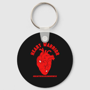 Heart Disease Awareness Warrior Month Red Ribbon M Key Ring