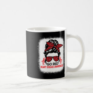 Heart Disease Awareness We Wear Red In February Go Coffee Mug