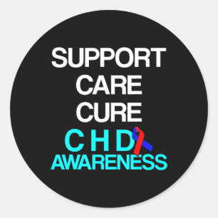 Heart Disease Defect Survivor Chd Warrior 3 Classic Round Sticker