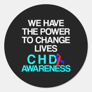 Heart Disease Defect Survivor Chd Warrior 4 Classic Round Sticker